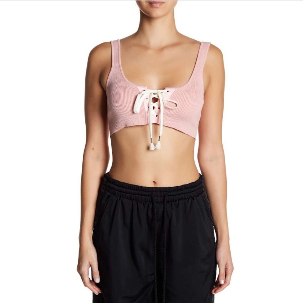 FENTY Puma by Rihanna Ribbed Tassel Corset Bra